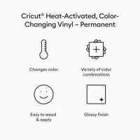 Cricut Color-Changing Vinyl Permanent Heat-Activated Magenta - Light Pink (1 sheet) (2009587)