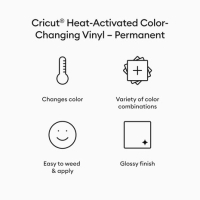 Cricut Color-Changing Vinyl Permanent Heat-Activated Purple - Turquoise (1 sheet) (2009591)