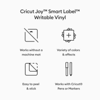 Cricut Joy Smart Vinyl Permanent Writable Joy Silver (4sheets) (2010042)