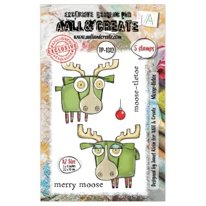 Aall and Create Twinkles & Tidings A7 Stamp Set Moose-tletoe (AALL-TP-1312)