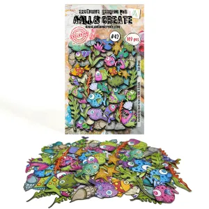 Aall and Create Ephemera Die-cuts Fish Drops (AALL-EP-042)