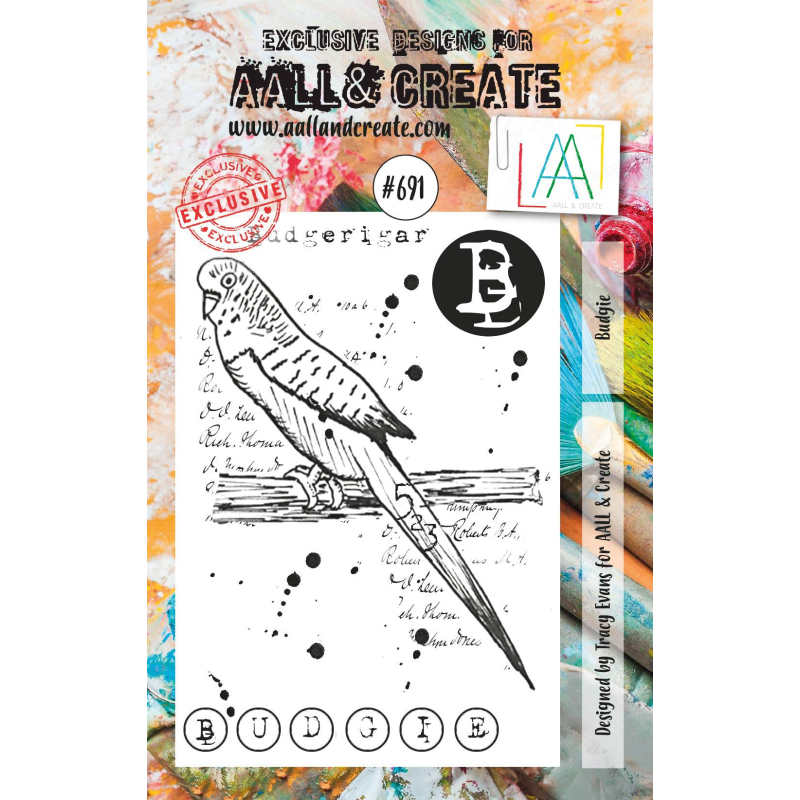 AALL and Create Stamp Set A7 Budgie (AALL-TP-691)