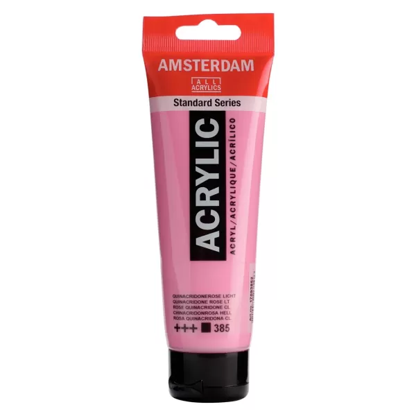 Amsterdam Standard Series acrylverf tube 120 ml Quinacridoneroze Licht 385 (17093852) Amsterdam Standard Series acrylverf tube 120 ml Quinacridoneroze Licht 385 (17093852)
