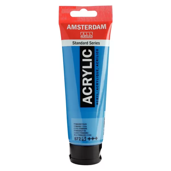 Amsterdam Standard Series acrylverf tube 120 ml Primaircyaan 572 (17095722)