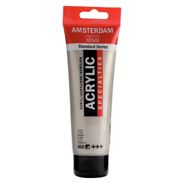 Amsterdam Standard Series acrylverf  tube 120 ml Zilver 800 (17098002)