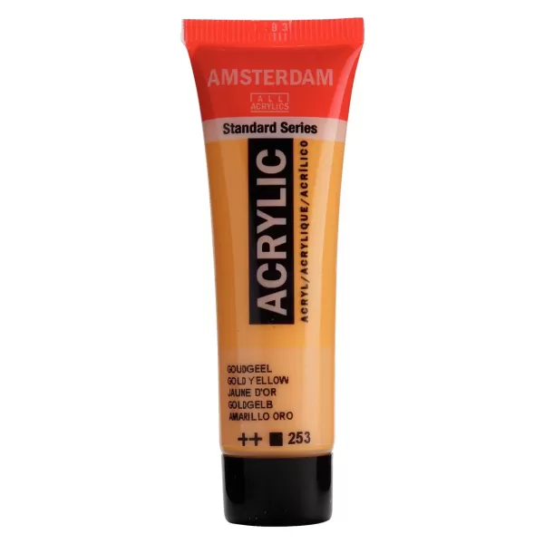 Amsterdam Standard Series acrylverf tube 20 ml Goudgeel 253 (17042530) Amsterdam Standard Series acrylverf tube 20 ml Goudgeel 253 (17042530)