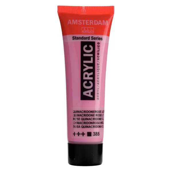 Amsterdam Standard Series Acrylverf tube 20 ml Quinacridoneroze Licht 385 (17043850) Amsterdam Standard Series Acrylverf tube 20 ml Quinacridoneroze Licht 385 (17043850)