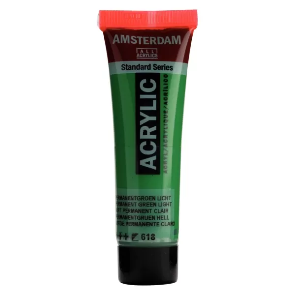 Amsterdam Standard Series acrylverf tube 20 ml Permanentgroen Licht 618 (17046180) Amsterdam Standard Series acrylverf tube 20 ml Permanentgroen Licht 618 (17046180)