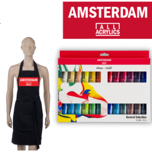 Amsterdam Acrylverf set + schort (17820498)