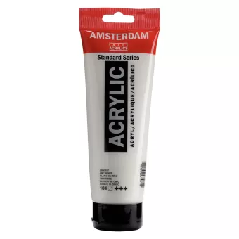 Amsterdam • Acrylverf tube 250 ml Zinkwit 104 - Halftransparant +++ (17121040)