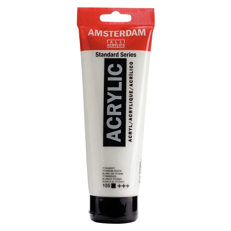Amsterdam Acrylverf tube 250 ml Titaanwit 105  (17121050)