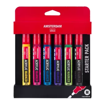 Amsterdam Acryl marker startersset | 6 kleuren (17519002)