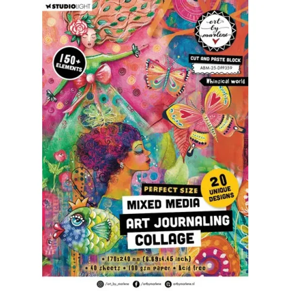 Art By Marlene Whymsical World "The Perfect Size" Cut and Paste Book (ABM-25-DPP359)