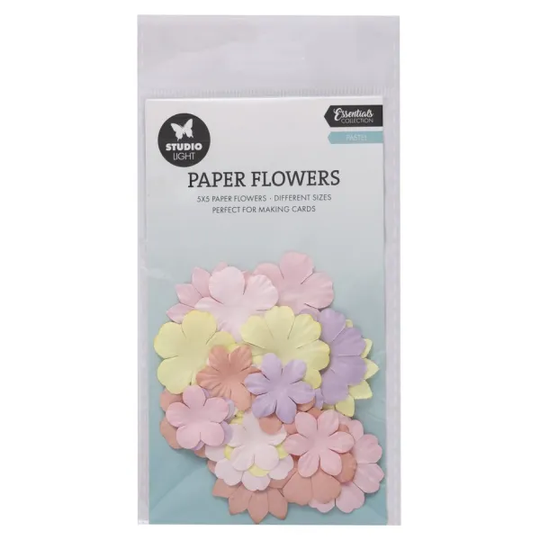 Studio Light Pastel Essentials Paper Flowers (25pcs) (SL-CO-FLOW16)