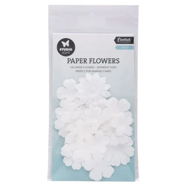 Studio Light White Essentials Paper Flowers (25pcs) (SL-CO-FLOW13) 