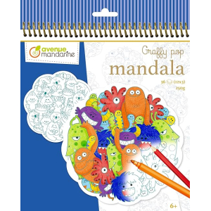 Avenue Mandarine Graffy Mandala, Pêle Mêle Monstres - Multicolor (GY141C)