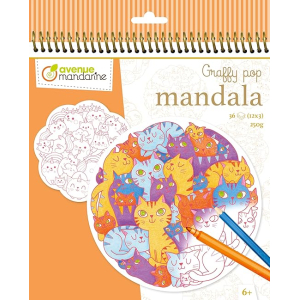 Avenue Mandarine Graffy Mandala, Pêle Mêle Chats - Multicolor (GY142C)