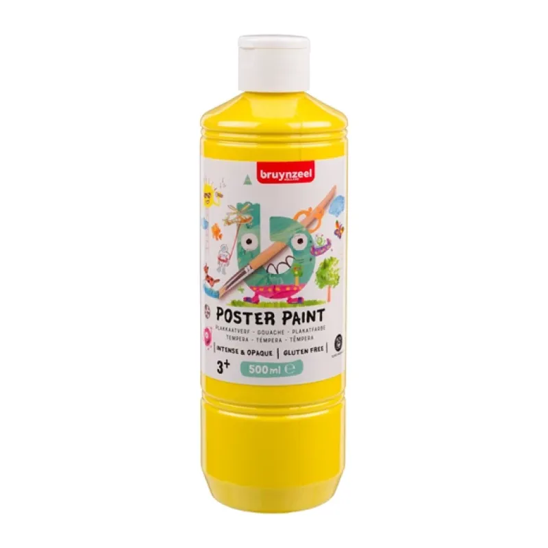 Bruynzeel Poster Paint 500ml Primairgeel (60554275)