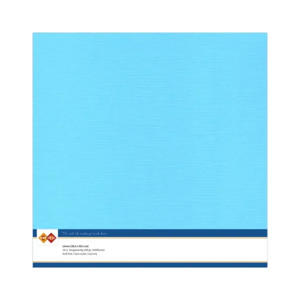 Card Deco Linen Cardstock 30,5x30,5 cm Sky Bluer (10pcs) (LKK-SC29)