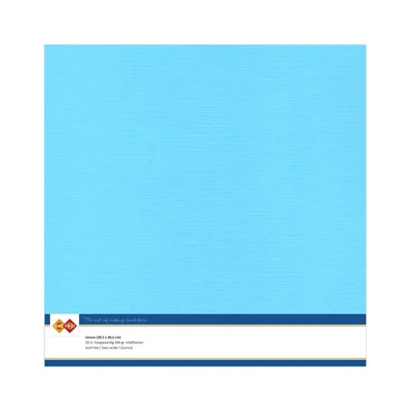 Card Deco Linen Cardstock 30,5x30,5 cm Sky Bluer (10pcs) (LKK-SC29)