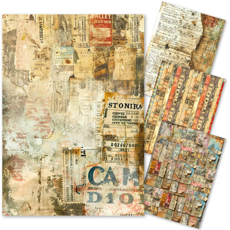 Ciao Bella Journey Ahead A4 Mixed Media Rice Paper (4pcs) (MF006)
