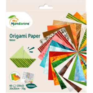 Avenue Mandarine Origami Papier Nature, 60 vel 70g 20 x 20 cm - Multicolor (52503MD)