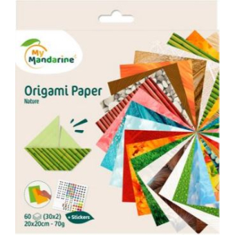 Avenue Mandarine Origami Papier Nature, 60 vel 70g 20 x 20 cm - Multicolor (52503MD)