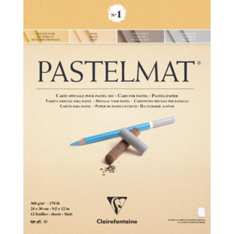Clairefontaine Pastelmat® blok n°1 12 blad 360g 24x30cm (96017C)