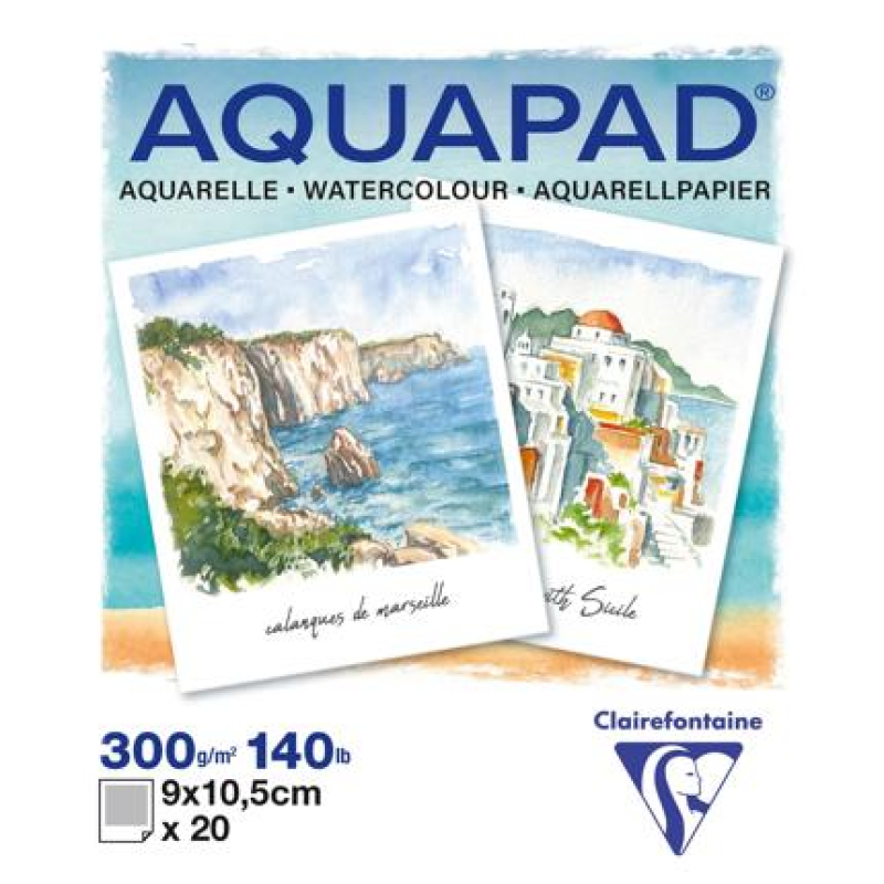 Clairefontaine Aquapad polaroid 9x10,5 cm 20 bladen 300g  (976073C)