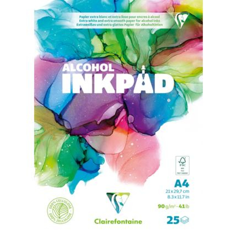 Clairefontaine Alcohol Inkpad blok A4 25 vellen 90g (976107C)