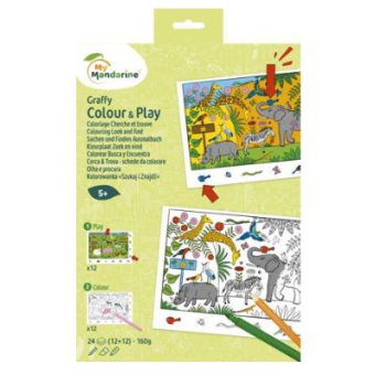 Avenue Mandarine Carnet A4 Cherche & trouve, zoo - Groen (GY165C)