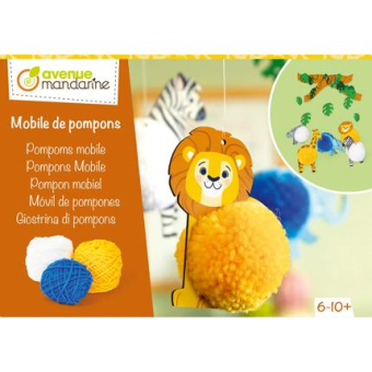 Avenue Mandarine Creatieve doos pompoms met diertjes, (KC166C)