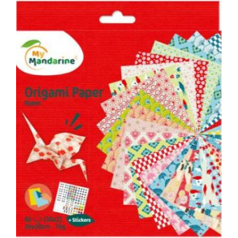 Avenue Mandarine Origami Papier Nippon, 60 vel 70g 20 x 20 cm - Multicolor (OR514C)