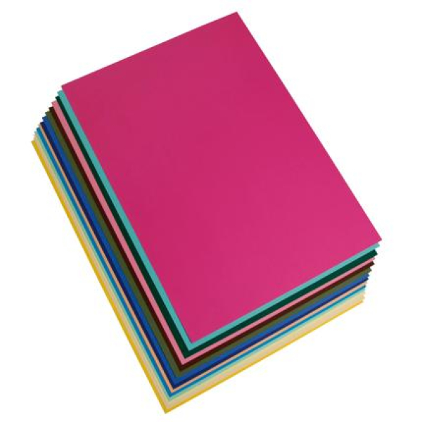 Clairefontaine  Maya Tekenpapier etui van 28 blad 120g 50x70cm. - Assortie felle kleuren (97198C)