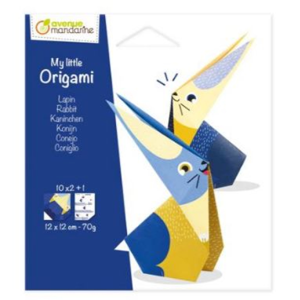 Avenue Mandarine My little Origami, Lapin, 12x12cm, 20F - Multicolor(OR507C)
