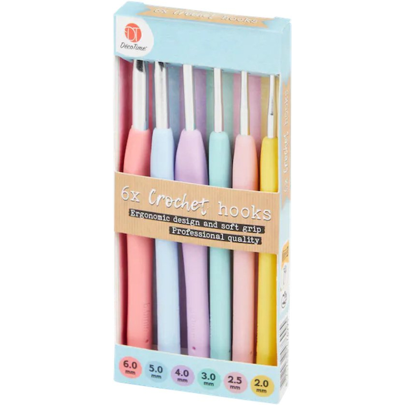 CMP Haaknaaldenset 6 stuks met Softgrip - Diverse Maten (3202114)