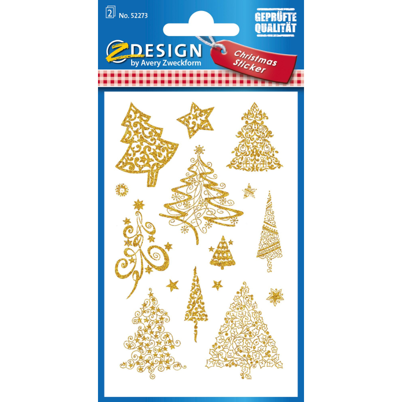 CMP Etiket Christmas kerstbomen - 2 vel (AV-52273)