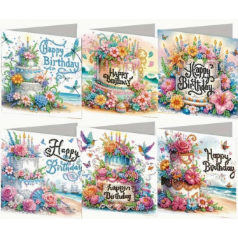 CMP Diamond Painting kaarten 6 stuks met enveloppen (CMP-DP-003)