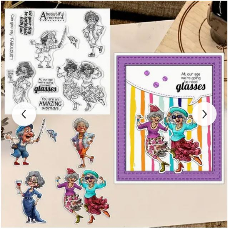 CMP stempel "Grappige oude dames" (CMP-stempel-004)