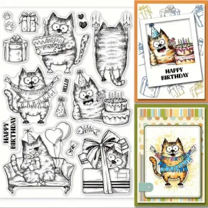 CMP stempel katten verjaardag (CMP-stempel-007)