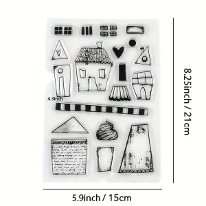 CMP stempelset gekke huisjes (CMP-stempel-013)