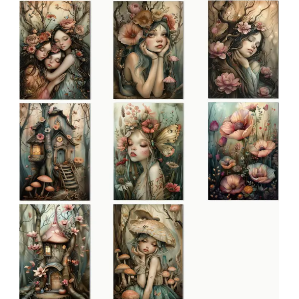 CMP 8 sheets Bloemen fee A6 (CMP-bloemenfee)