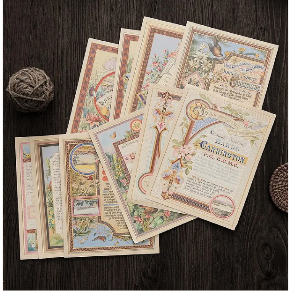 CMP 10 stuks Vintage geïnspireerde decoratieve papierstickers (CMP-retro)