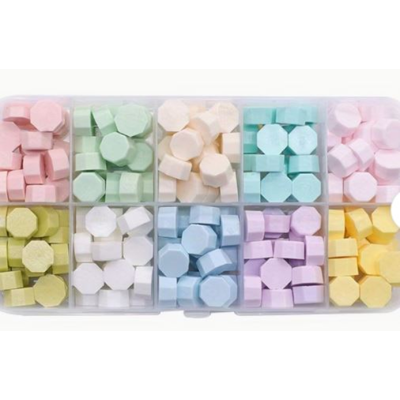 CMP doosje met 10 kleuren zegelwax  (CMP-zegelwas-2)