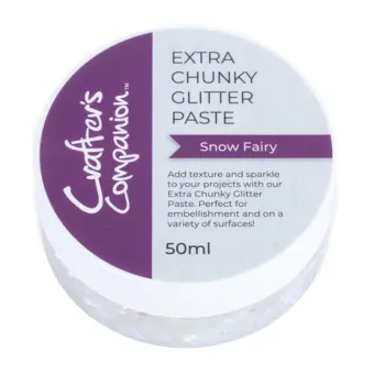 Crafter's Companion Extra Chunky Glitter Paste Snow Fairy 50ml (CC-MME-ECHGLP-SNFA)