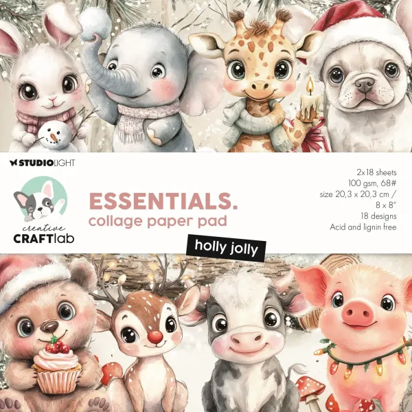 Creative Craftlab Holly Jolly Essentials Collage Paper Pad (CCL-ES-CPP368)