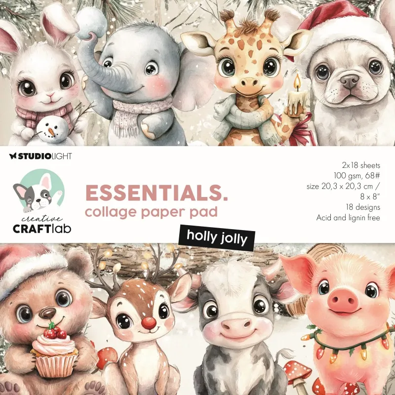 Creative Craftlab Holly Jolly Essentials Collage Paper Pad (CCL-ES-CPP368)