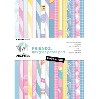 Creative Craftlab Friendz Designer Paper Pad Bubblicious (CCL-FR-DPP358)