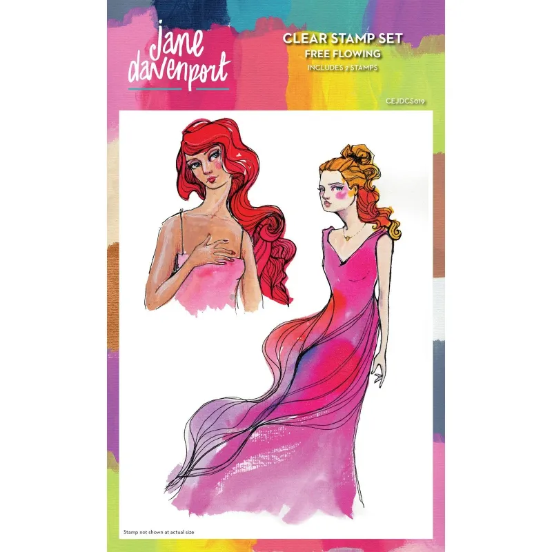 Creative Expressions - Jane Davenport Clear Stamp Free Flowing (CEJDCS019)