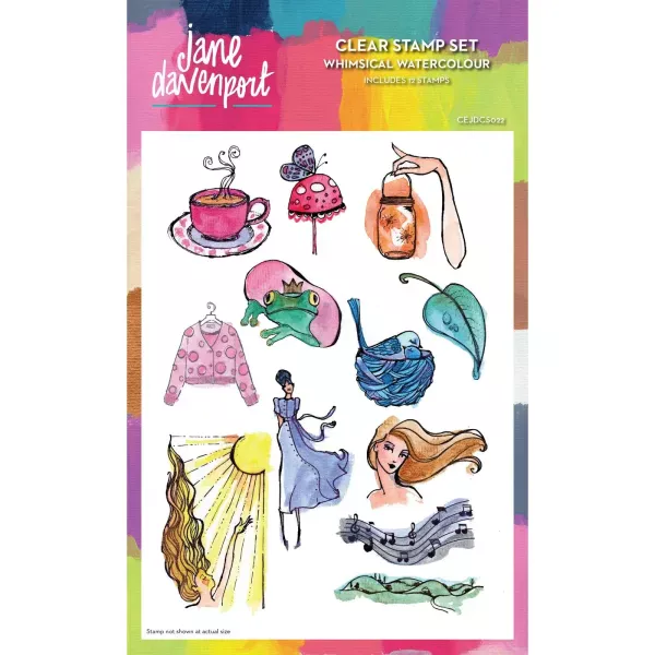 Creative Expressions - Jane Davenport Clear Stamp Whimsical Watercolour (CEJDCS022)